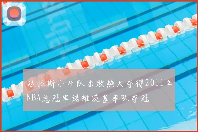 达拉斯小牛队击败热火夺得2011年NBA总冠军诺维茨基率队夺冠